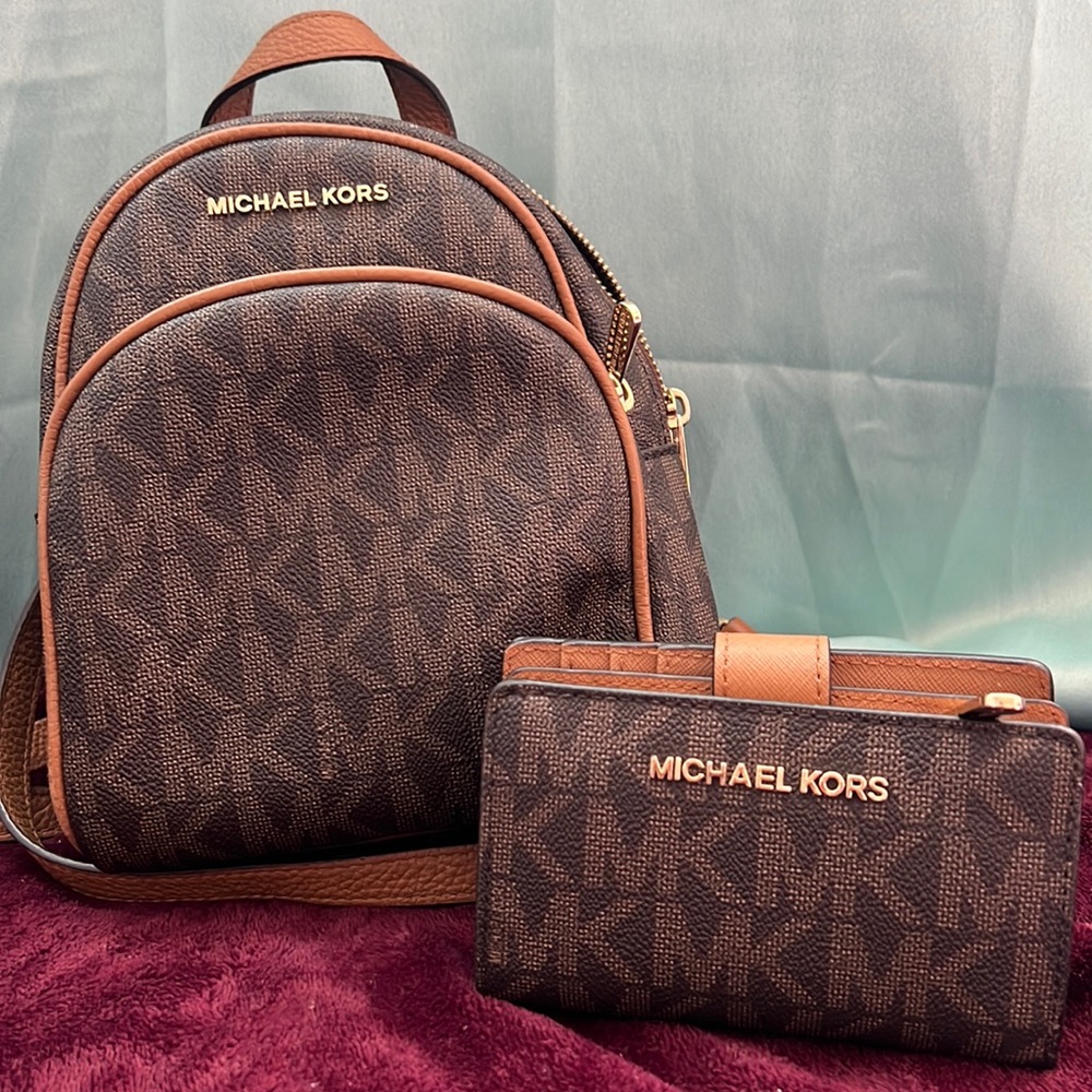 Michael Kors backpack and wallet